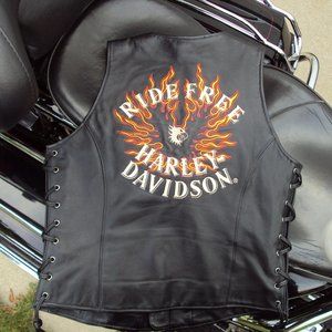 Harley-Davidson Women's Leather (Extra Small) 'Ride Free' Vest